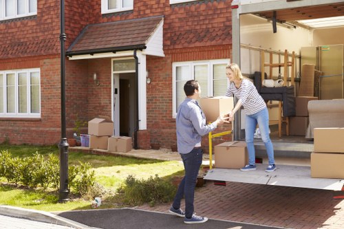 Professional removals and storage service in Tooting with moving boxes
