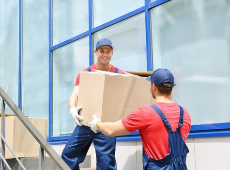 Professional movers handling furniture during a Tooting relocation