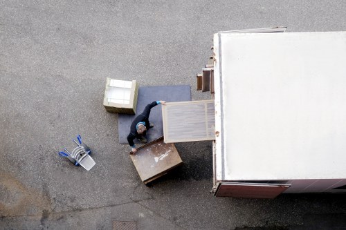Loading furniture into a van for a Tooting house move